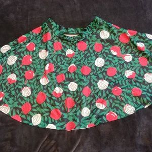 BlackMilk Painting the roses red skater skirt